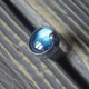 Turkusowe szkło regulowany witrażowy pierścionek
