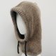 Balaclava kominiarka kaptur czapka 100% alpaka ręczna robota taupe