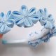 Opaska do włosów z kwiatami błękitna