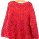Sweter vintage czerwony melanż