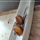 PANCAKES kolczyki z bursztynu  i srebra
