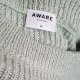 AWARE  krótki prosty oversizowy sweter z długimi rękawami XS S M Hu64