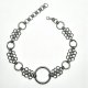 Surowy choker chainmaille – stal chirurgiczna, wodoodporny, custom rozmiar