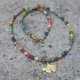 LIŚĆ MIŁORZĘBU - kolorowy | Korale | Ręcznie robiony naszyjnik w Pracowni DomilkowyDomek