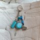 Brelok Turkusowa Korona – elegancki brelok z chwostem i zawieszkami