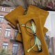 Limonkowe-  etui na okulary z zamszowej welurowej skóry – handmade DomilkowyDomek, etui na klips, miękkie i stylowe