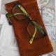 Brązowe -  etui na okulary z zamszowej welurowej skóry – handmade DomilkowyDomek, etui na klips, miękkie i stylowe