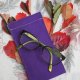 Fioletowe -  etui na okulary z zamszowej welurowej skóry – handmade DomilkowyDomek, etui na klips, miękkie i stylowe