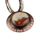 Miedziany naszyjnik z okrągłym agatem c533