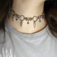 Choker z kolcami i koralikami chainmaille – stal chirurgiczna, masywny gothic punk, custom rozmiar