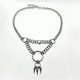 Goth industrial necklace stal chirurgiczna kolce handmade edgy y2k