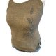 Vintage y2k dzianinowy Top khaki Alternative Coquette Haft Boho Nomad