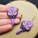 Fioletowe wiszące kolczyki sutasz