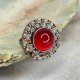 Srebrny pierścień z czerwonym agatem a1148