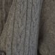 Wełniany ciepły sweter angora szary kardigan splot warkocz 38