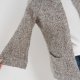 Sweter z wełną alpaca sweter kardigan ciepły Alpaca szary S