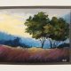Pejzaż z drzewami -praca  wykonana pastelami suchymi