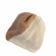 dwuwarstwowa czapka vintage ciepła beżowa