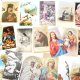 Religijne święte obrazki 20szt PRL