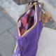 FIOLETOWA KOSMETYCZKA SASZETKA SKÓRZANA ZAMSZOWA KLARA | STYL VINTAGE | DOMILKOWYDOMEK