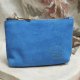 KOBALTOWA MINI KOSMETYCZKA SASZETKA SKÓRA ZAMSZOWA | STYL VINTAGE | DOMILKOWY DOMEK
