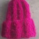 Wyprzedaż Beanie fuksja moherowa czapka handmade