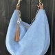 Skórzana torebka - Hobo w  kształcie Rogala, BLUE SKY - DOMILKOWYDOMEK