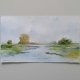 Pejzaż  -akwarela formatu 15/25 cm