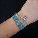 Zestaw bransoletek "Azure Mist" - Amazonit i Labradoryt