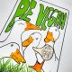 T-shirt BE VEGAN - Damski - rozmiar M / gęsi