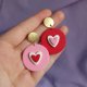 Kolczyki z gliny polimerowej serduszka