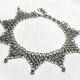 Choker chainmaille z kuleczkami ciężki gothic industrial metal dark