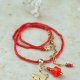 Naszyjnik z czerwonego korala z miłorzębem – biżuteria handmade | Prezent na Dzień Kobiet i Walentynki | DomilkowyDomek