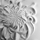 Chryzantema - Gipsowa Płaskorzeźba. Obraz strukturalny