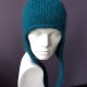 PILOTKA Z WĘZEŁKIEM * butelkowa zieleń * BALACLAVA * CZAPKA Z NAUSZNIKAMI * meher z wełną