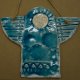 Księżycowy Anioł. Dekor wiszący. Ceramiczna płaskorzeźba