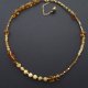 Złoty naszyjnik z bursztynów i hematytów Złota Adela