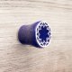 Ceramiczna gałka do mebli ciemnoniebieska z jasnym ornamentem, wz.14
