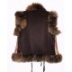 Artystyczna damska kamizelka futrzana Rinascimento – patchwork boho S/M Hp226