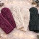 Luksusowo miękkie rękawiczki -100% wełny merynosów - jagodowy