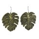 Komplet z miedzianymi liśćmi monstery c1357