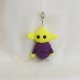Żółto - fioletowy stworek - breloczek handmade