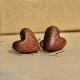 Kolczyki serduszka drewno egzotyczne