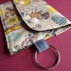 Upcyclingowy Mini Portfelik Etui na Karty - małe zoo