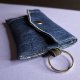 Mini Etui na Słuchawki Klucze Karty Portfelik zerowaste - jeansowo muzyczne