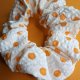Scrunchie Gumka do Włosów Kropki Grochy