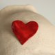 Broszka ceramiczne czerwone serce