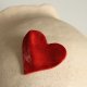 Broszka ceramiczne czerwone serce
