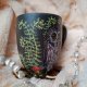 Ręcznie malowana sówka i runo leśne kubek 400 ml.