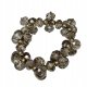 Efektowna bransoletka szklane fazowane  kuleczki szarości